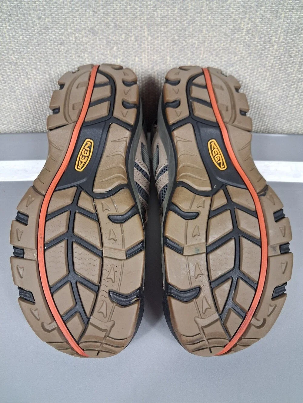 KEEN McKenzie Shoes Mens Size 10 Brindle Mandarin Red Hybrid Water Hiking Trail